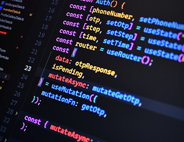 Production code on a development screen